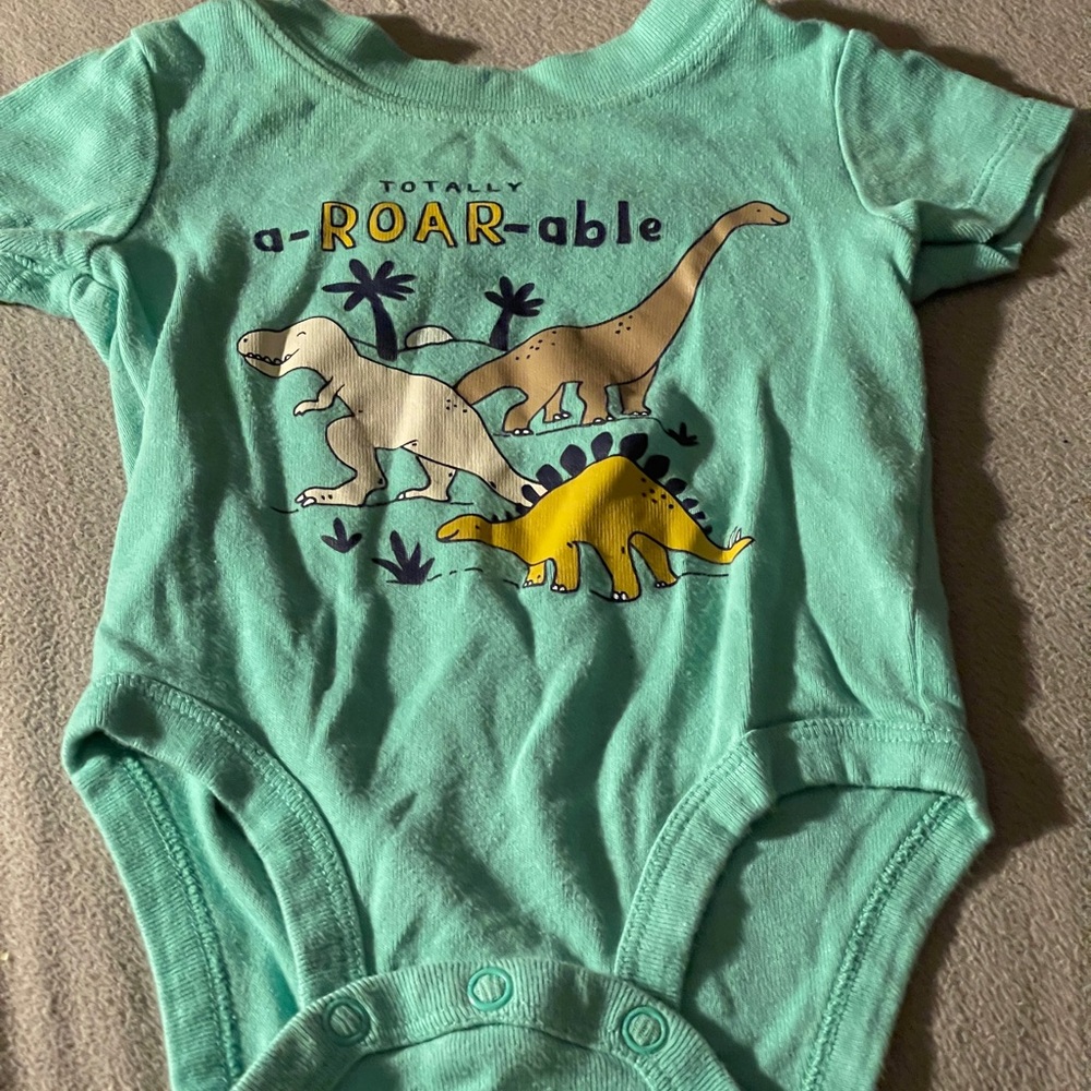 Carter's Green and Yellow Bodysuits Soft Cotton One Pieces